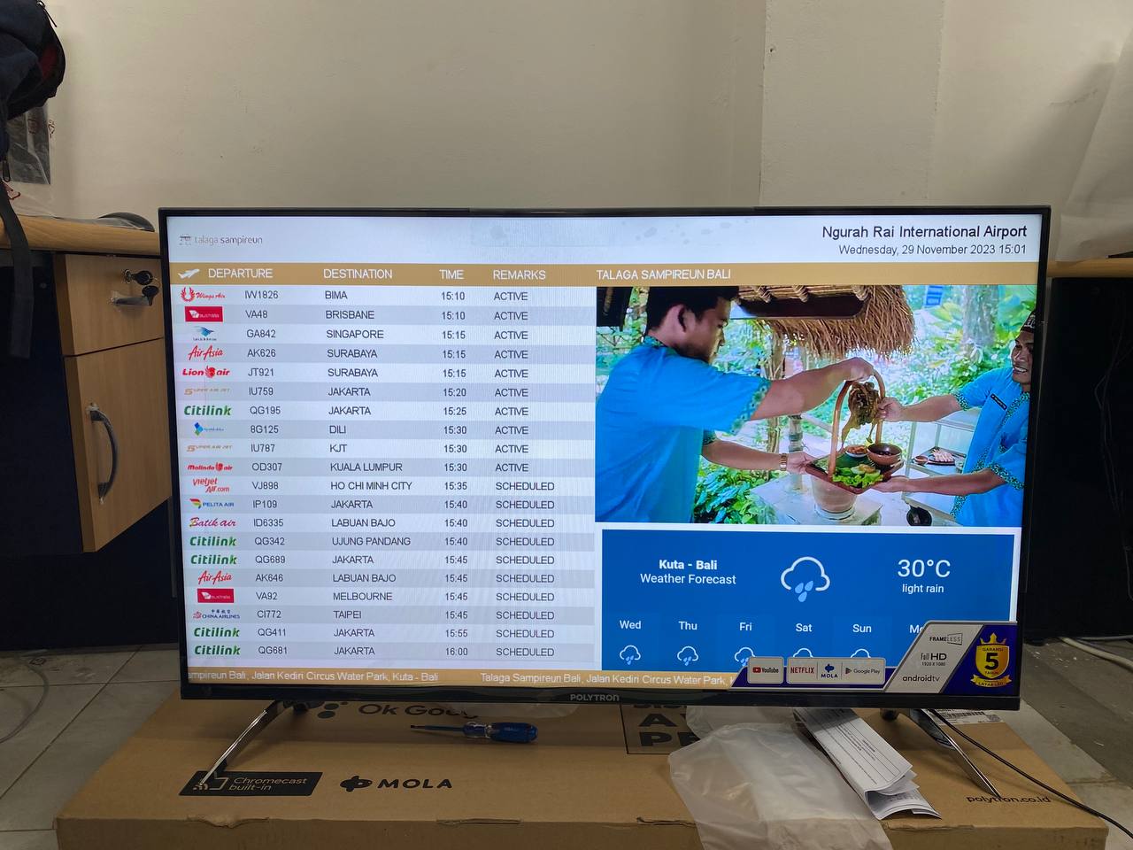Ada Jadwal Penerbangan Bandara di Restaurant Talaga Sampireun Bali!!