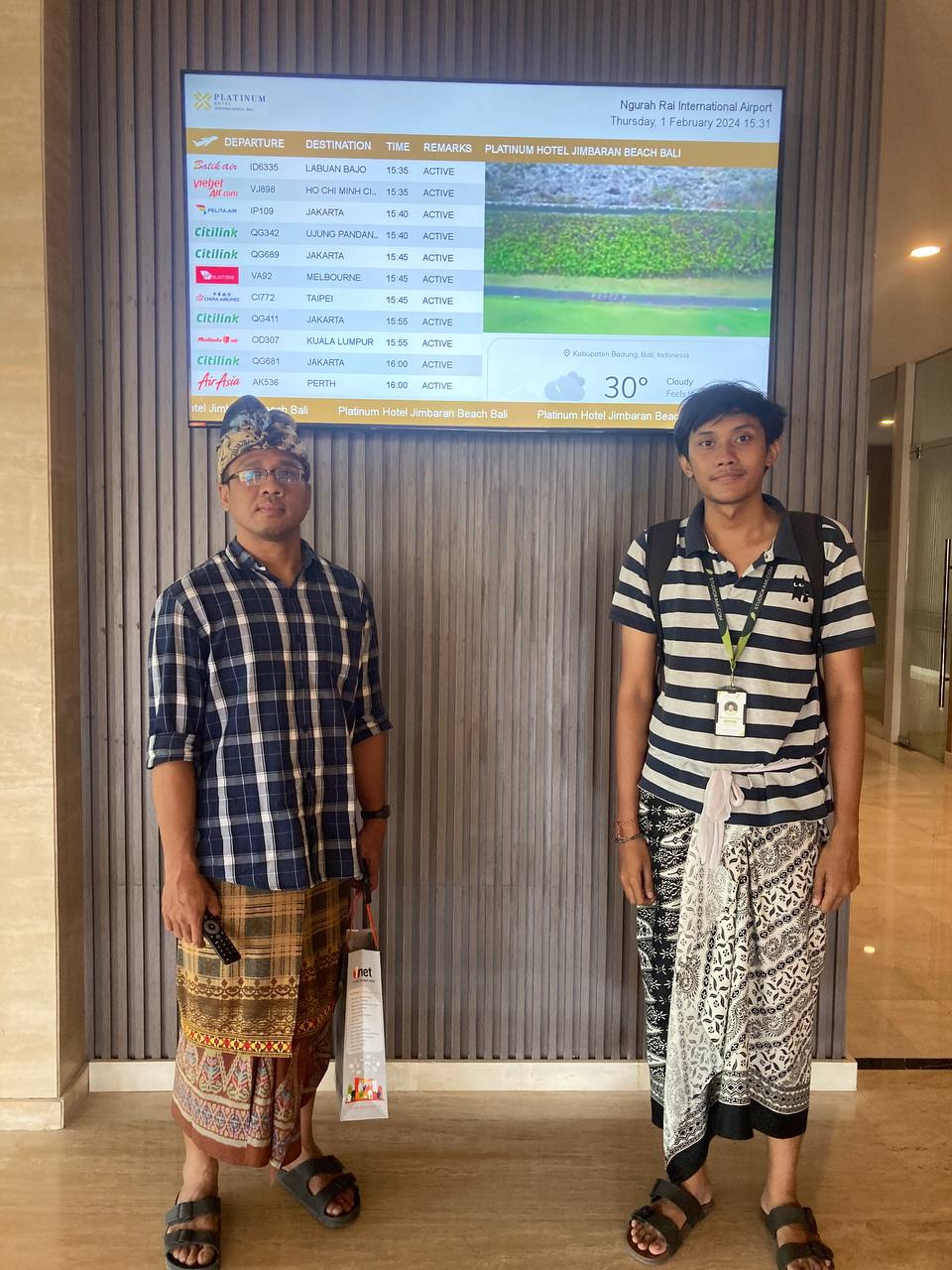 Flight Schedule TV Tayang Perdana Pada 1 February 2024 di Hotel Platinum Jimbaran Beach Bali