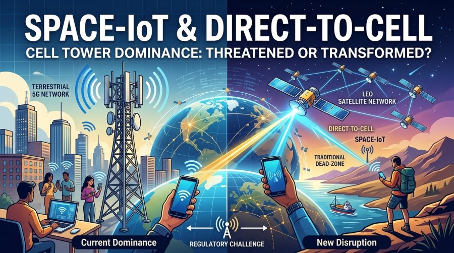 Space-IoT and Direct-to-Cell technology vs traditional cell towers
