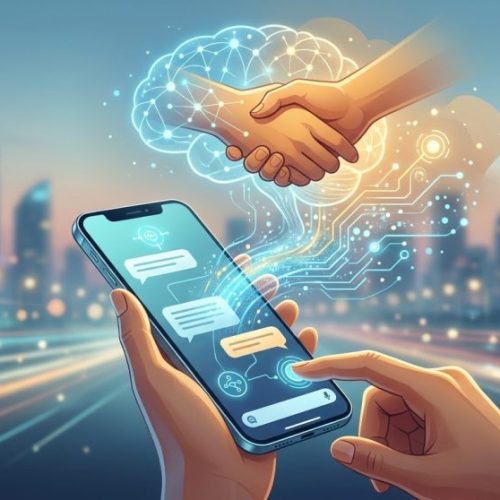 AI texting bridging human connection and digital communication