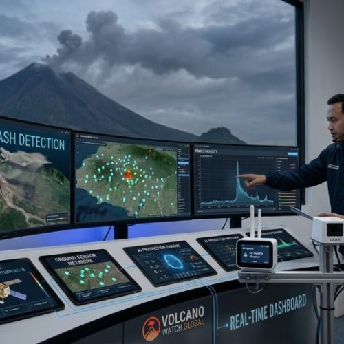 Sistem deteksi abu vulkanik berbasis AI dan IoT