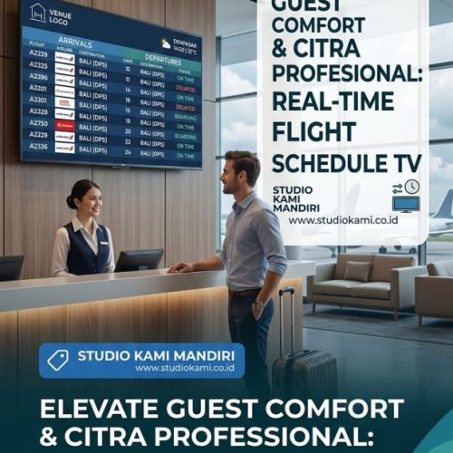Real-Time Flight Schedule TV System in Hotel Lobby by Studio Kami Mandiri