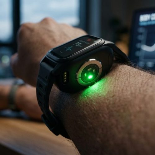 how smartwatch works using green light PPG sensor